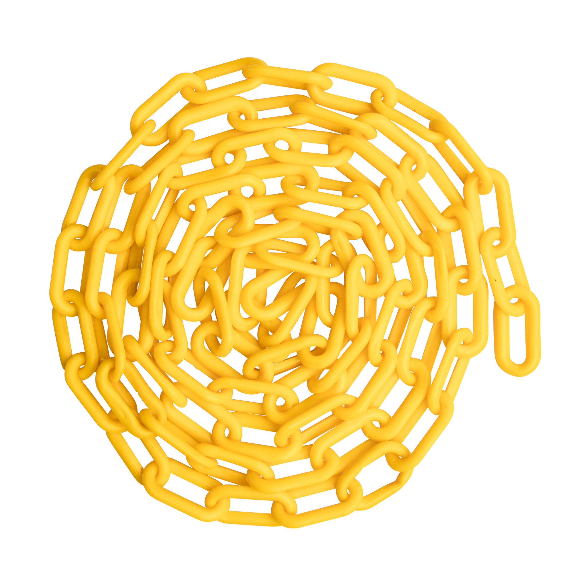 US Weight Plastic Chain — 1.5in. x 10ft., Yellow, UV Resistant, Model# U2410YEL